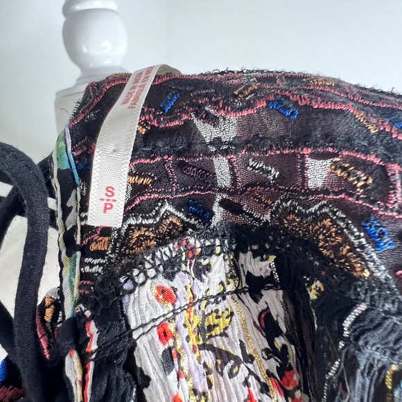 Free People Dance Magic Embroidered Tunic Top S - Picture 7 of 8